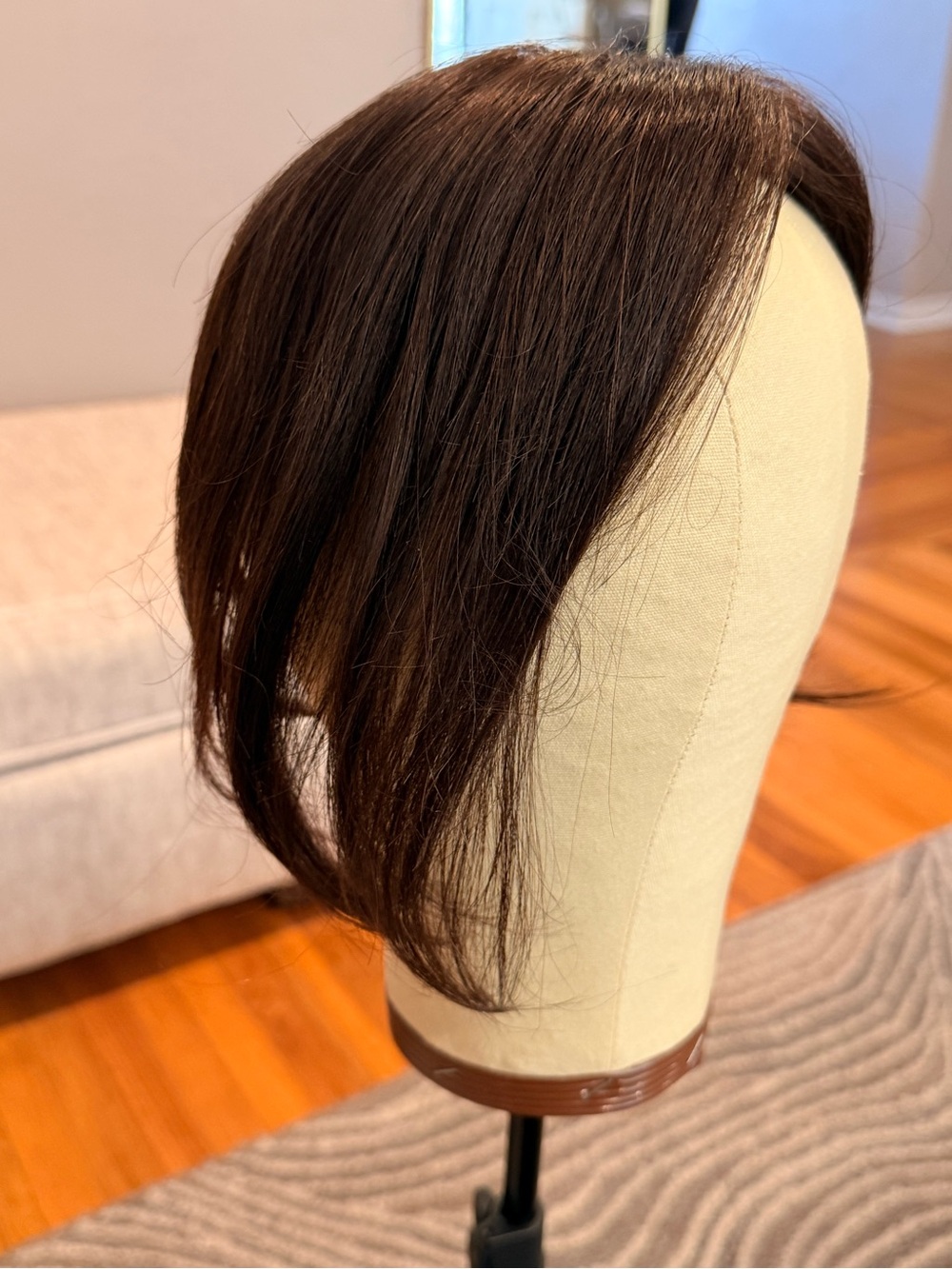 Human Hair Topper in Rich Brown #088